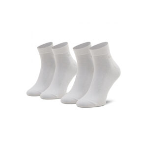 Calvin Klein pánské bílé ponožky 2 pack - 43/46 (WHI)